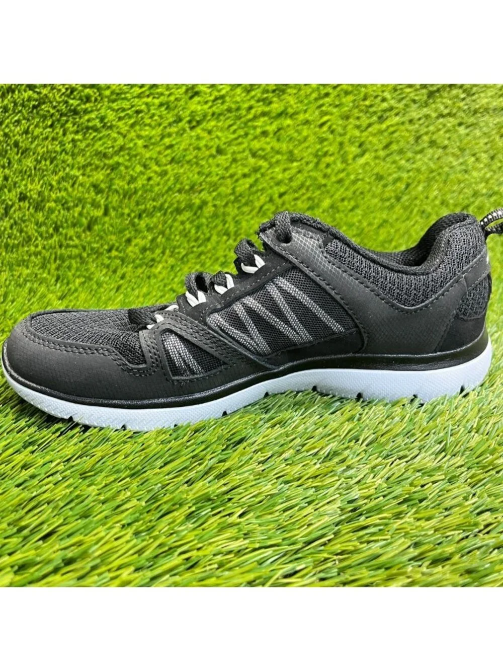 Skechers Summits New World Womens Size 6.5 Black Athletic Running Shoes Sneakers